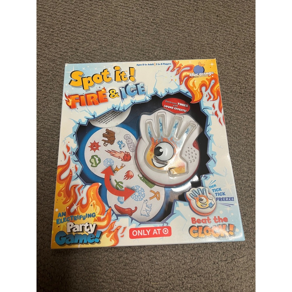 Blue Orange Spot It! Fire & Ice Party Game Electronic Timer Target Exclusive